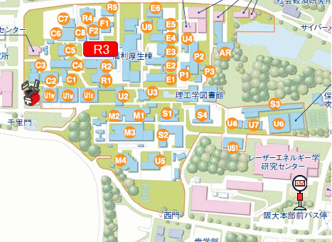 大学内の地図